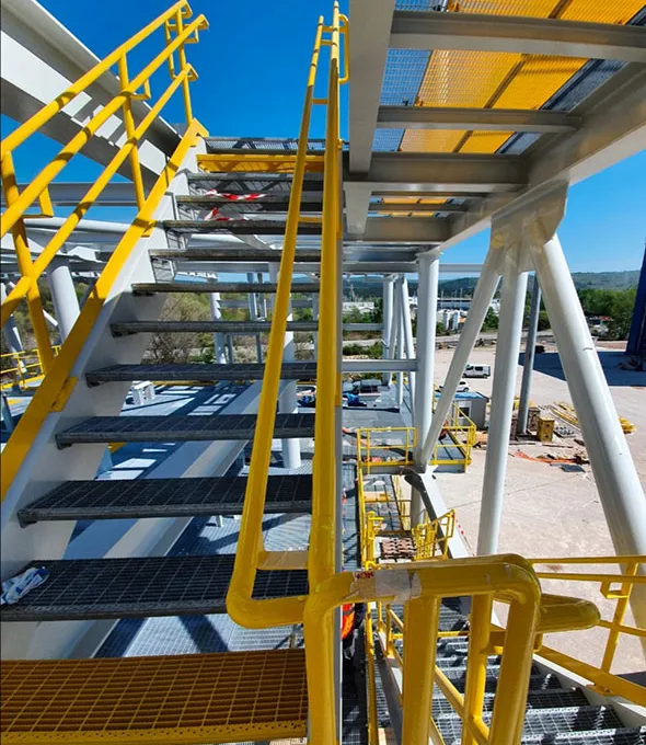 SCE production facility and steel assemblies